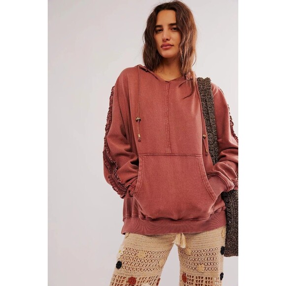 Free People FP Movement XOXO Hoodie Sweatshirt Top Slouchy
